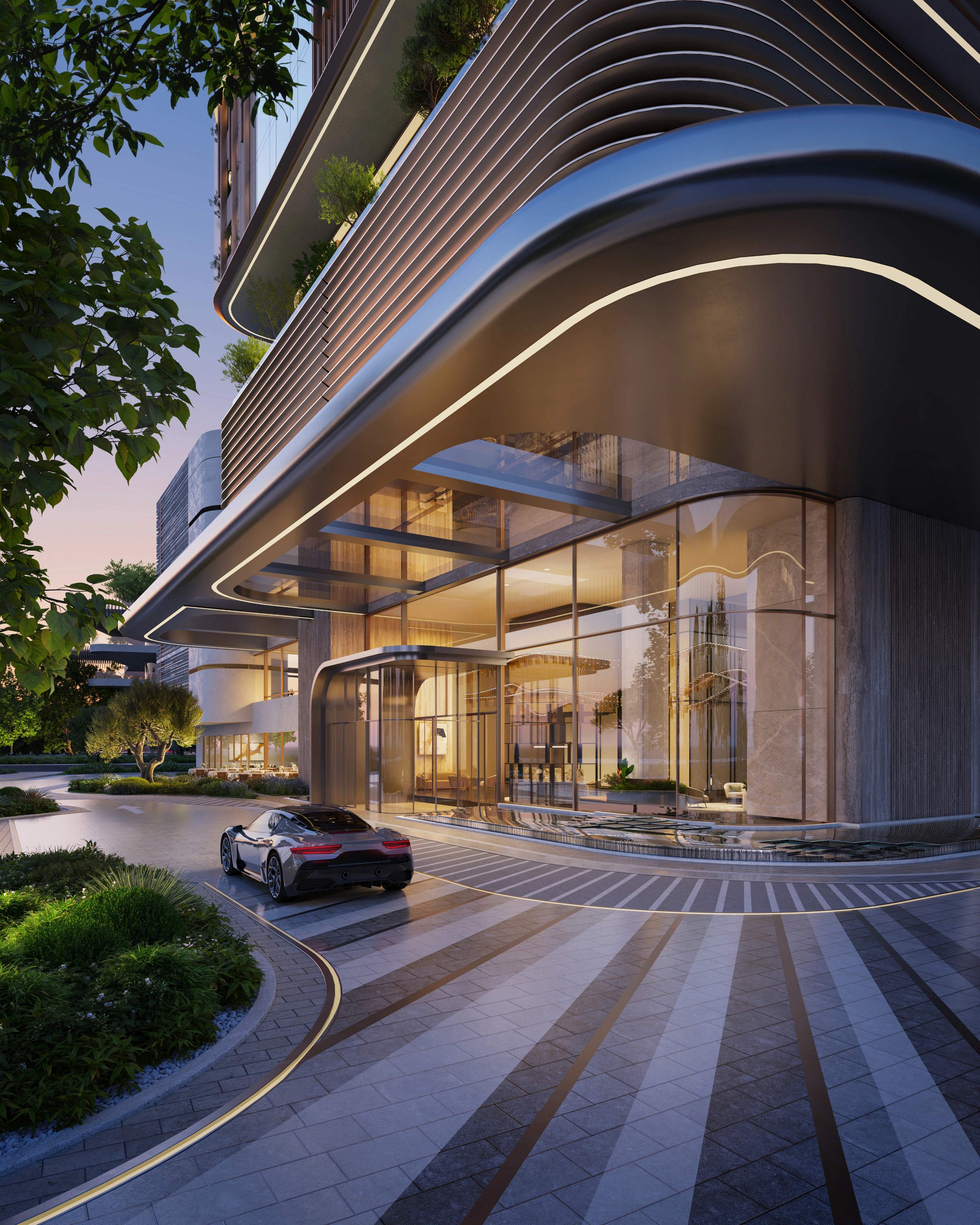 an elevated entrance