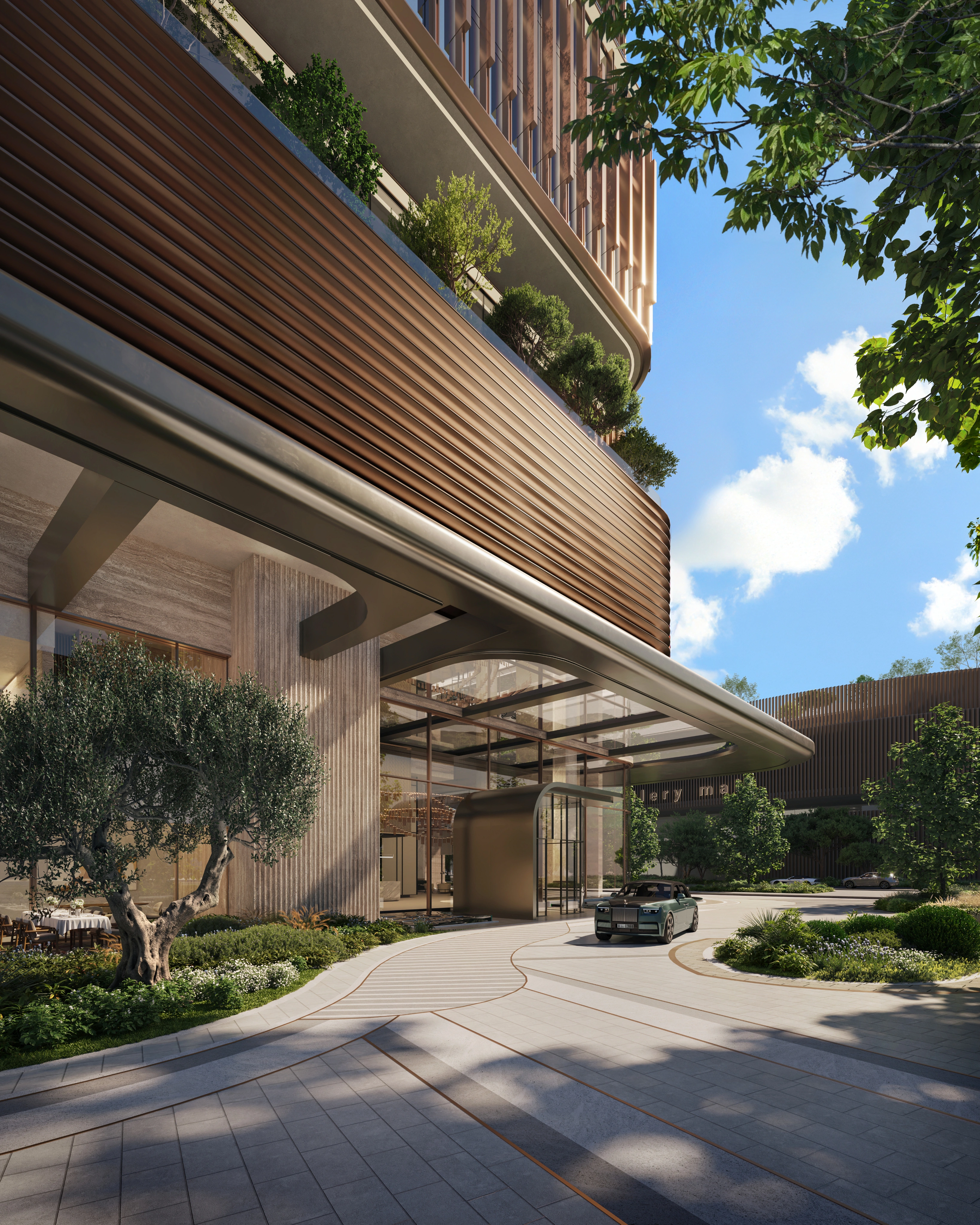 an elevated entrance